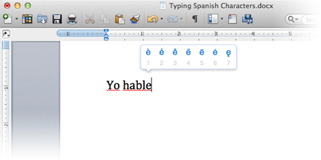 Typing Spanish Characters - Mac